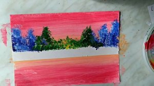 Как просто нарисовать фольгой летний пейзаж