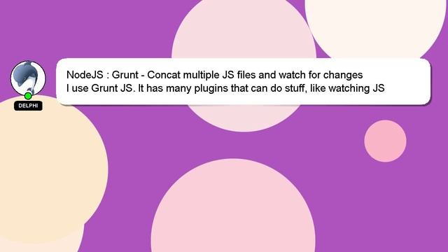 NodeJS : Grunt - Concat multiple JS files and watch for changes