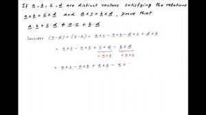 [IIT 2004] Prove that a.b + c.d is not equal to a.c + b.d given the following conditions.