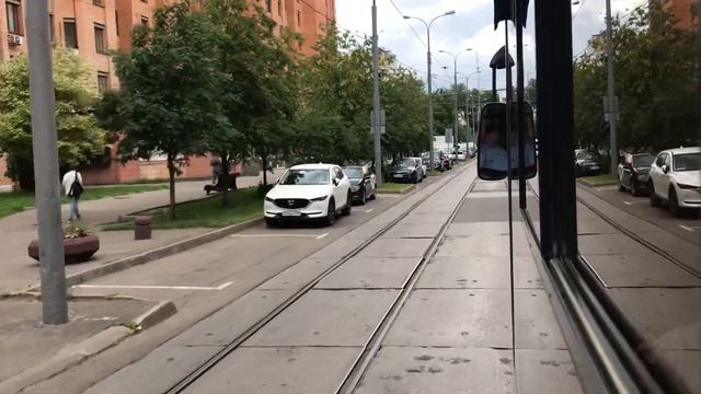 Полная поездка на 9 трамвае от площади Борьбы до метро Белорусская, 20.07.22, Москва смотреть онлайн