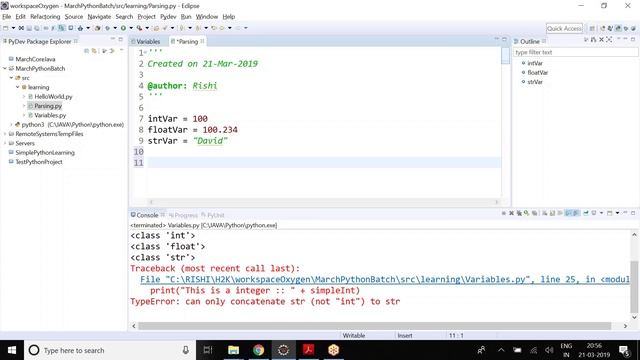 Variables And Strings In Python Programming| Programming Of Python Online Training Videos H2KInfosy
