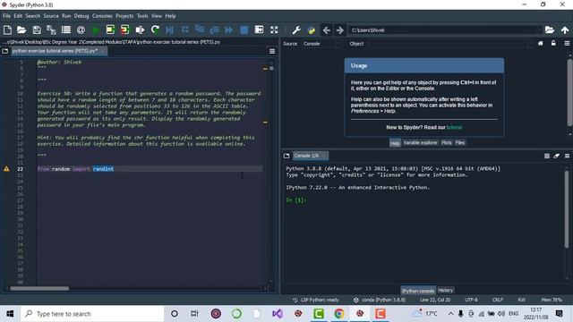 Python Exercise Tutorial Series | Exercise 50