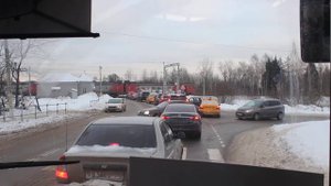 Микрорайон Востряково и ж/д переезд на Взлетной - едем на автобусе в аэропорт