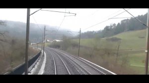 Железная дорога в странах Евросоюза вид из окна поезда на Швейцарию