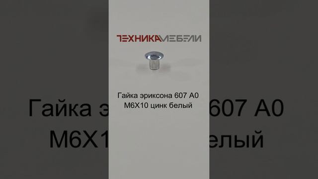 Гайка эриксона 607 А0 М6Х10 цинк белый шорт