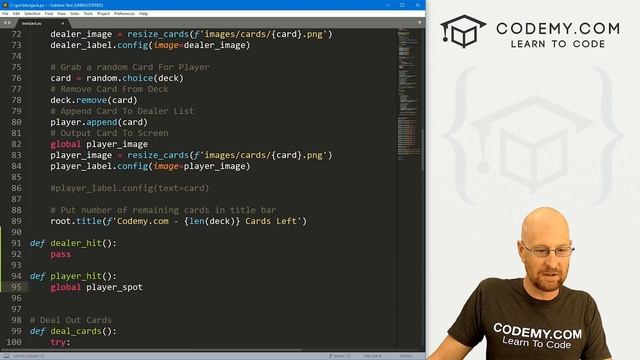 Build A Blackjack Card Game - Python Tkinter GUI Tutorial 208 смотреть онлайн