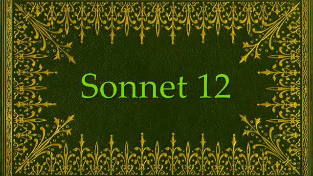 William Shakespeare - Sonnet 12 смотреть онлайн