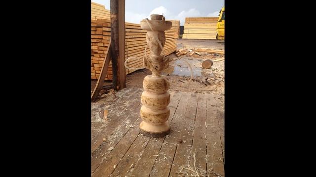 Резьба бензопилой...Фото из архива... смотреть онлайн