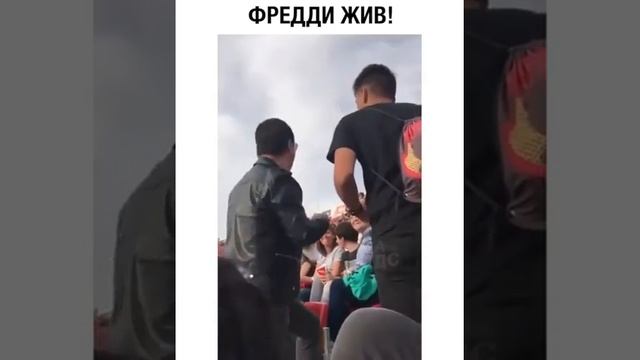 Фредди Меркури на стадионе