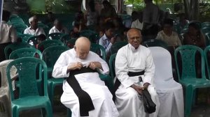 Arrival of Fr. V. Perniola SJ for the Silver Jubilee, being greeted.
