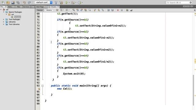 program on basic add, subtract, multiply, division function perform using java смотреть онлайн