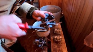 Тайга Варяг 550. Прочистил карбюраторы. Обпалил гусянку