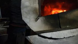 Тандыр. Первый пробный прогон - запекаю мясо в тандыре / Освещение в мангальной зоне