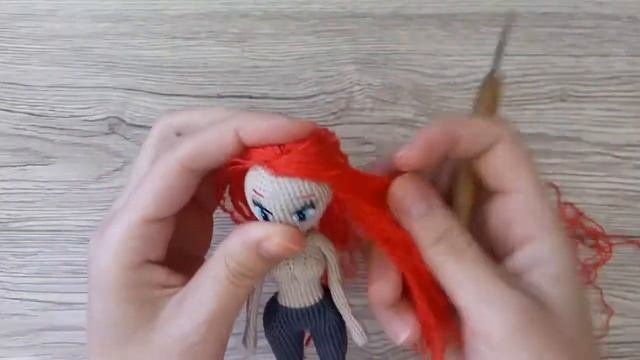 Как сделать кудрявые волосы кукле амигуруми