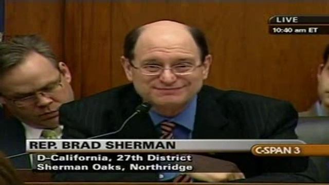 Congressman Sherman questions Harry Markopoulos