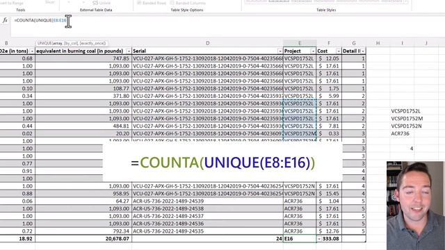 How to get a distinct count of unique values in Excel смотреть онлайн