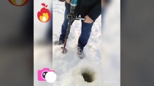 Ледобур Волжанка, NERO, 200мм + редуктор + китайский шуруповерт Heimerdinger, 80-120nm.