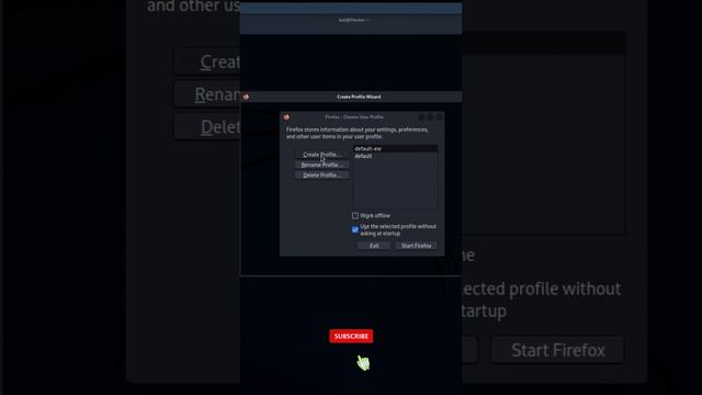 Create new profile | Firefox Browser | kali linux  #kalilinux #firefox #profile