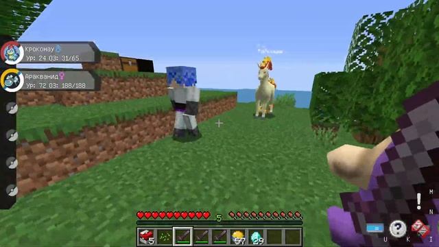 ЛОВИМ ТОЛЬКО ВОДНЫХ ПОКЕМОНОВ! ПИКСЕЛЬМОН ЛАКИ БИТВА В МАЙНКРАФТ смотреть онлайн