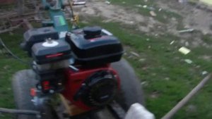 Газовая установка на бензиновом мотоблоке.