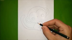 Как ЛЕГКО нарисовать ОБЕЗЬЯНКУ С БАНАНОМ?