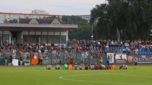 Siegesfeier des BFC Dynamo. UFFTA Nummer 2 auf der Hauptribüne. 28.07.2021