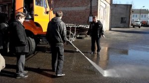 КДМ с катушкой и пистолетом Керхером в работе