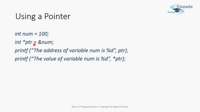 54. | Pointers in C language | Using Pointer in Program | - C Language