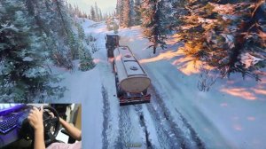 PULLING A STUCK TRAILER | Snowrunner | Thrustmaster T300 RS GT