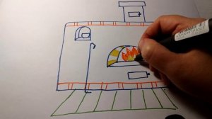 Как нарисовать русскую печь