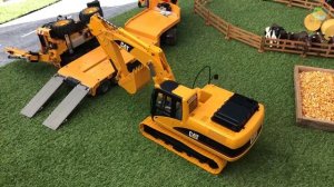 Bruder RC Construction JCB Backhoe Tractor Excavator and Drum Compactor in action!