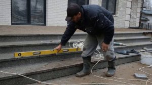 Гранитные ступени 3см . Крыльцо , сработали как надо . Мостовая Ру .