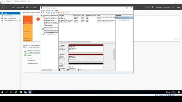 Como crear los RAID 0,1y5 en Windows Server 2016 (Antonio). смотреть онлайн