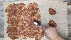 Рулет из фарша и картофеля в лаваше