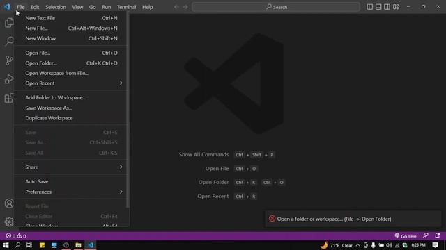 visual studio code live server open a folder or workspace | Miraz The Coder смотреть онлайн