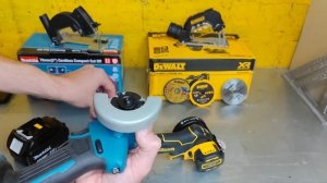 Схватка мини УШМ DeWALT DCS438 и Makita DMC300