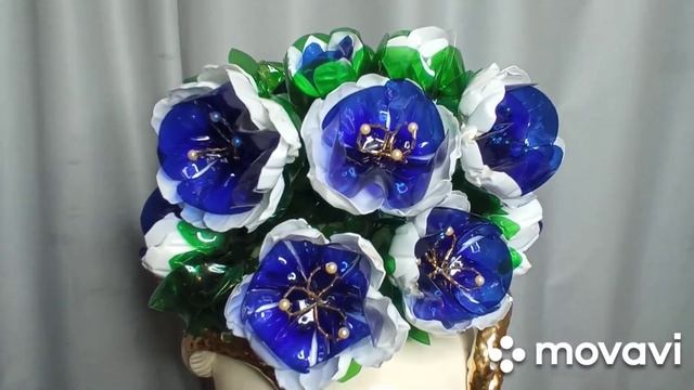 Прекрасные цветы в вазе ! Пластиковые бутылки!#ростовыецветы #хоббидлядуши