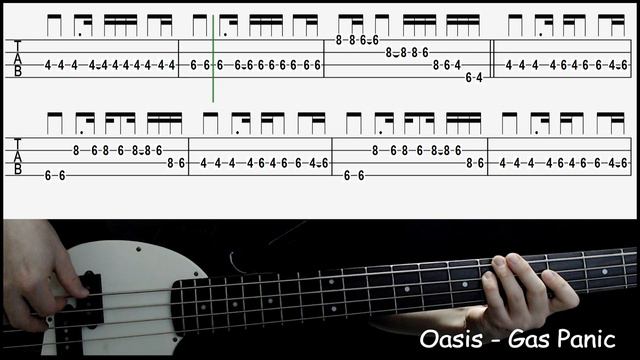 Oasis - Gas Panic (Bass cover with tabs 183) смотреть онлайн
