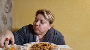 МУКБАНГ? ОПЯТЬ НАЖРАЛАСЬ НОЧЬЮ/МАКАРОНЫ НУ КАК ОТ НИХ ОТКАЗАТЬСЯ/MUKBANG?MACARRONES CON TOMATE АСМР