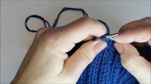 Мужская шапка -резинка спицами.