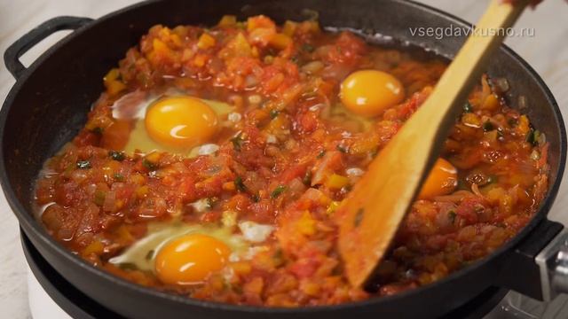 МЕНЕМЕН - Идеальный завтрак! Неповторимый вкус турецкой яичницы с овощами. смотреть онлайн