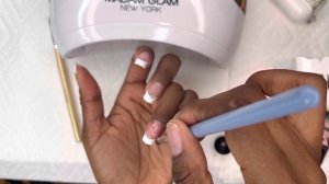 How to do white tips french manicure as a learner/step by step #nailsart #howto #negestyle