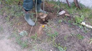 Как быстро сделать ямы под забор.. Делаю забор.