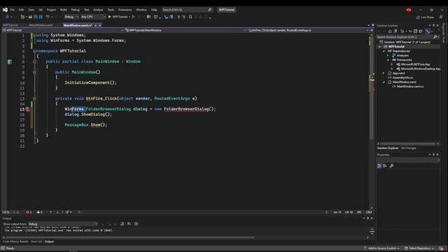 C# WPF Tutorial #11 - FolderBrowserDialog - How to use Winforms In WPF! смотреть онлайн