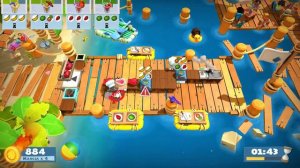 (outdated) Overcooked 2. Surf 'n' Turf 1-2 | 2 players online coop 4 stars | Score: 1864