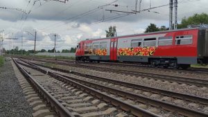 Железная дорога. Рельсовый автобус РА2-067 с сообщением №928М Москва-Переславль.