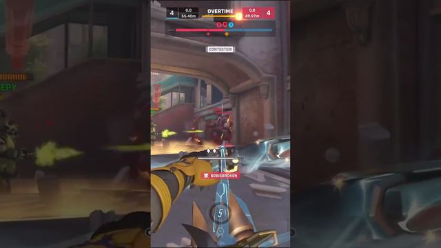 Hanzo orisa synergy is underrated #overwatch #overwatch2 #hanzo #clutch #headshot