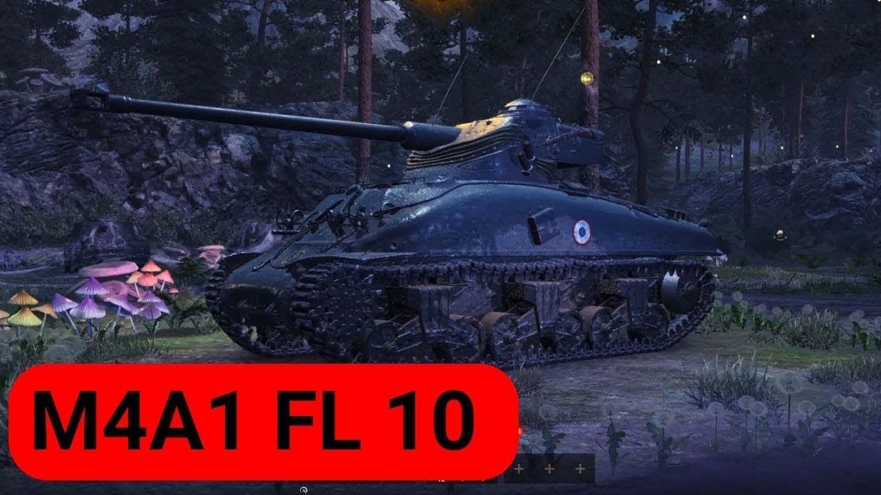 Обзор танка M4A1 FL 10 средний танк снайперский в Мир Танков World of Tanks (WOT) и как играть смотреть онлайн