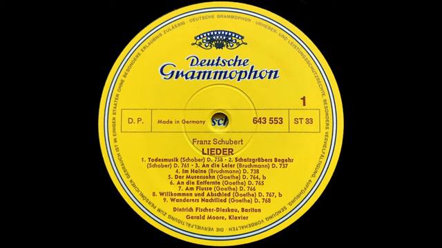 SCHUBERT LIEDER VOLUME 1. DIETRICH FISCHER DIESKAU, GERALD MOORE 643 553 смотреть онлайн