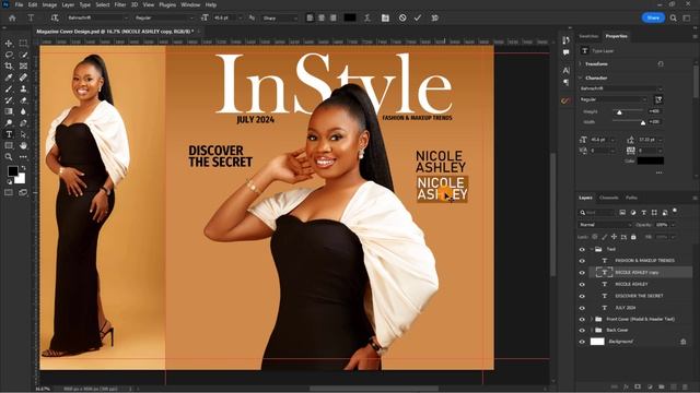 Fashion Magazine Cover Design | Book Cover | Photoshop Tutorial 2023